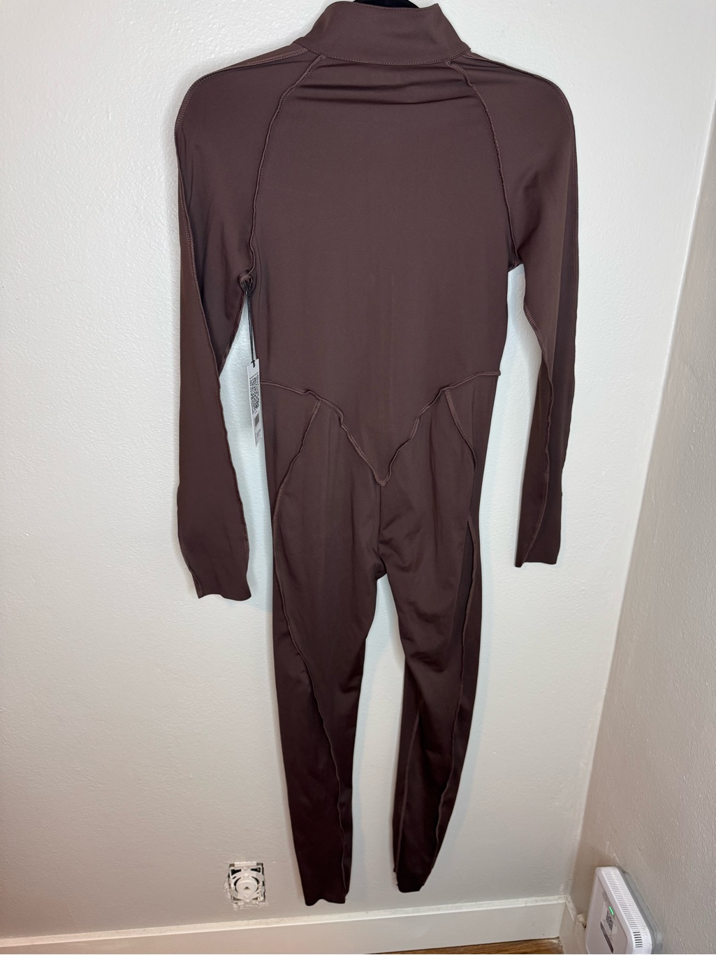 Nwt Betterme Bttrm Full-Length Catsuit Long Sleeve Jumpsuit Chocolate Brown — image 8 of 8